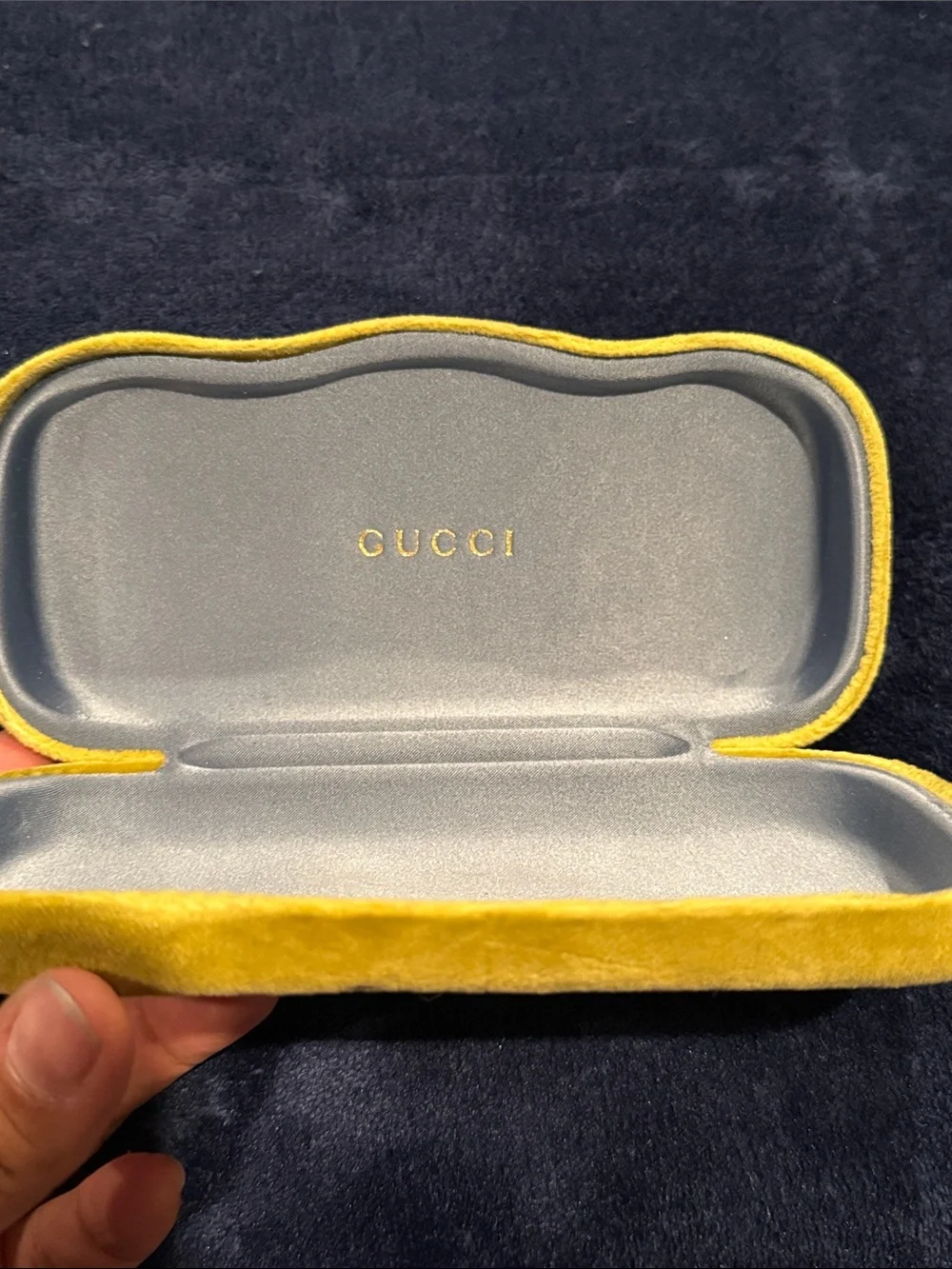 Gucci Yellow Velvet Eyewear Case